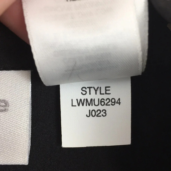 Liz Claiborne VTG 90s Black Cream Printed Button‎ Front Silk Shirt Womens Small - Picture 7 of 11